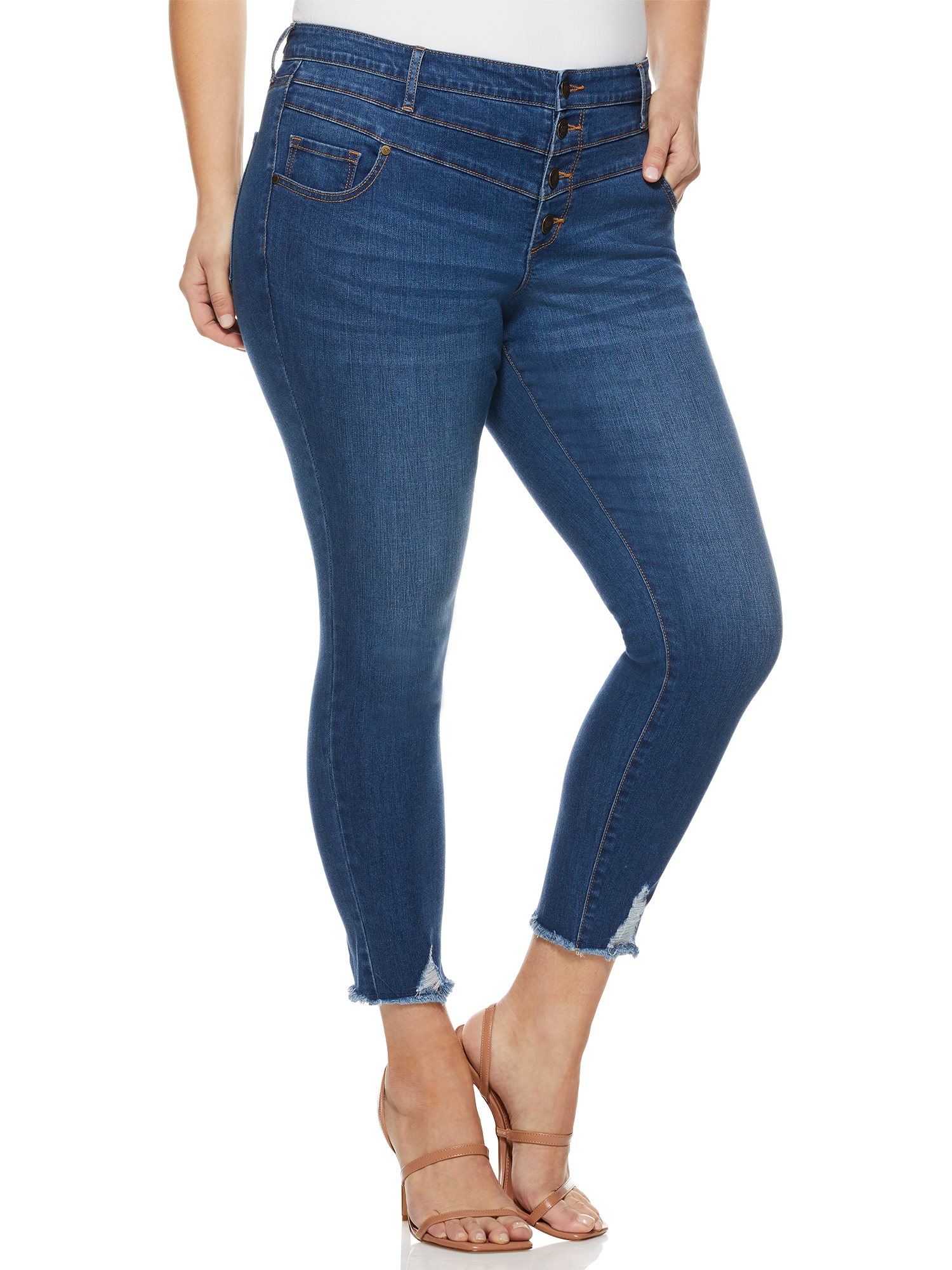 Sofia Jeans Women's Plus Size Rosa Curvy High-Rise Corset Jeans