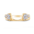 thumbnail image 2 of AFFY Marquise & Round Cut White Cubic Zirconia Wrap Enhancer Guard Ring in 14K Yellow Gold over Silver-9, 2 of 6