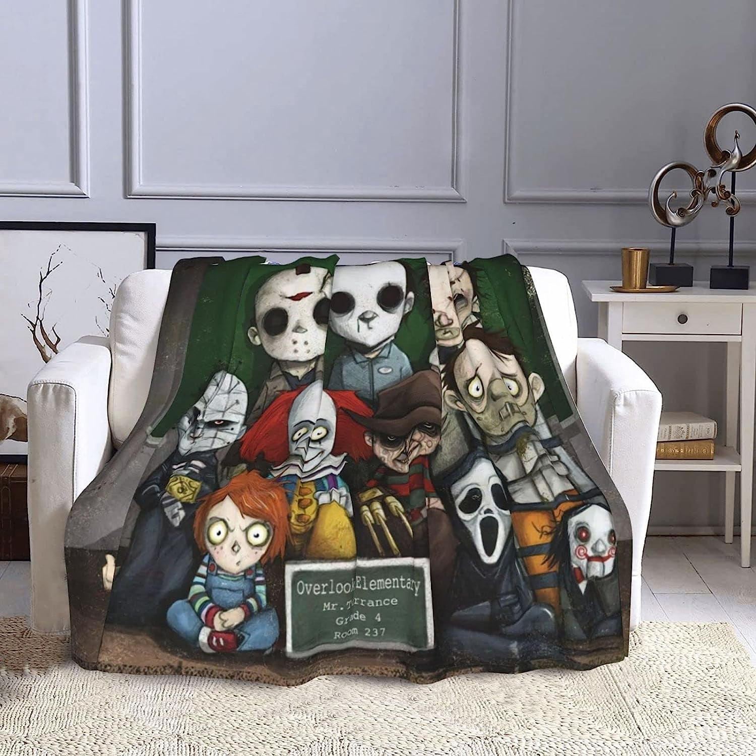 Horror Movie Characters Blanket UltraSoft Warm Flannel Blankets Throw