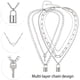 thumbnail image 2 of Conjunto De 2 Uds De Collar De Cadena De Bloqueo, Conjunto De Collar Con Colgante De Bloqueo De Declaración, Cadenas Multicapa De Aleación, Gargantilla Punk Para Hombres Y Mujeres Monstrate AP007229-02, 2 of 6