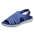 thumbnail image 2 of IUJSOY Women's Arch Support Walking Sandals Breathable Hollow Out Knit Slingback Platform Shoes, 2 of 5