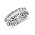 thumbnail image 2 of ADIRFINE 18K Gold Plated 7MM Emerald Cut Cubic Zirconia Eternity Band, 2 of 3