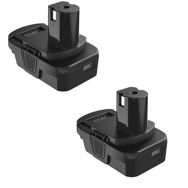 DM18RL Battery Adapter Converter with USB & Type-C Port for Use with Ryobi 18V Lithium Battery Tools, Converts De*Walt 20V Li-ion or Mil*Wau*kee 18V Li-ion Battery to Ryobi 18V Li-ion Battery
