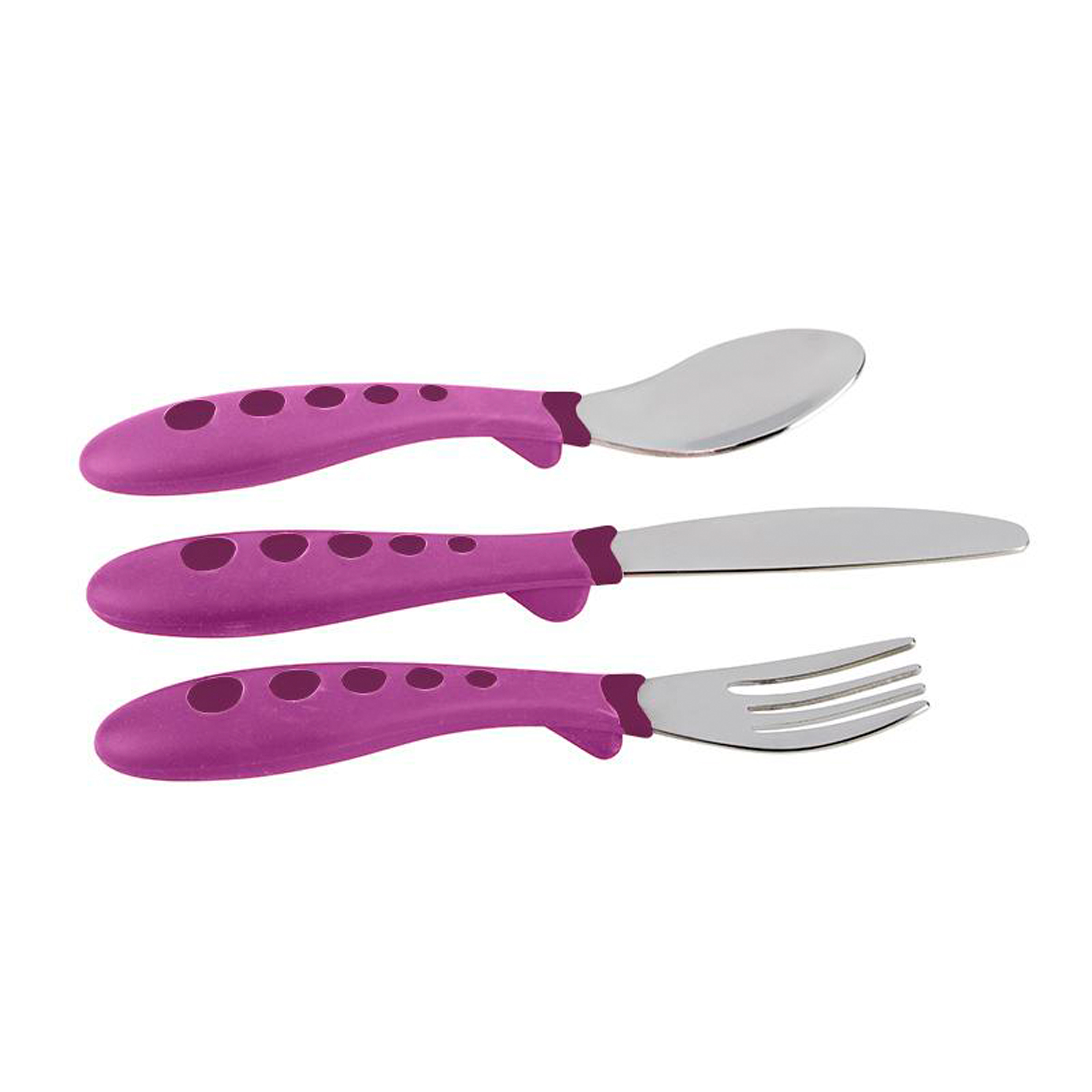 First Essentials by NUK™ Kiddy Cutlery® Knife, Fork and Spoon Set, 3-Pack - image 5 of 6