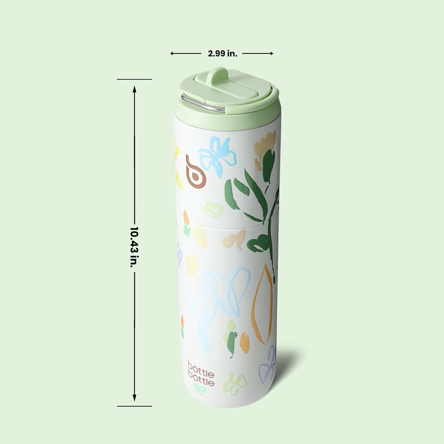 BOTTLE BOTTLE Insulated Water Bottle 24oz with Straw Lid and Handle for Sports Travel Gym Stainless Steel Water Bottles Double-Wall Vacuum Metal Leak Proof BPA-Free (Eden Grove)
