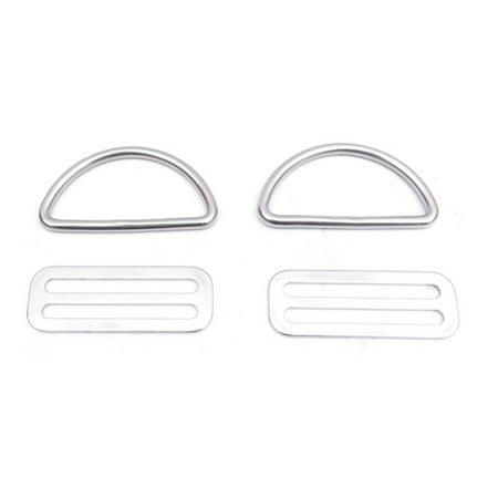 Belt Keeper Stainless Steel Scuba Diving D Ring Buckle+Stainless Steel Webbing Belt Keeper For Scuba Diving Surfing Climbing