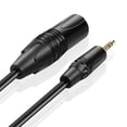 thumbnail image 3 of Unbalanced 3.5mm (1/8 Inch) TRS to XLR Male to Male Cable (3FT) Headphone Audio Jack Plug Converter Wire Cord for Voice Recorder, Tablet, Laptop and more, 3 of 6