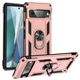 thumbnail image 1 of Kaleidio Case For Google Pixel 7 (2022) [Hybrid Protector] Rubberized Shockproof [Ring Stand] 2-Piece Armor Cover [Rose Gold/Black], 1 of 2