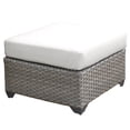 thumbnail image 1 of TK Classics Florence Wicker Patio Square Ottoman in White, 1 of 1