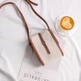 thumbnail image 5 of Retro polyester contrast phone bag belt buckle small square bag retro diagonal mini bag, 5 of 5