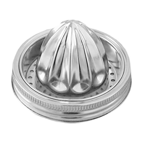 Stainless Steel Lemon Squeezer, Mason Jar Juicer Lid, Manual Juicer Mason Jar Top, Citrus Lemon Orange Reamer Manual Hand Juicer Jar Lid