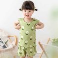 thumbnail image 2 of Toddler Girl Clothes 4T, Toddler Boys Girls Short Sleeve Floral Prints Tops T Shirt Shorts Casual Outfits Girls Back To School Clothes, 2 of 4