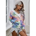 thumbnail image 5 of Sudadera con capucha informal con cremallera completa para mujer, cómoda sudadera holgada de manga larga, chaqueta de color sólido con bolsillos, 5 of 5