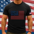 thumbnail image 6 of Kladzum 4th Of July Men's T-Shirts Short Sleeve Crew Neck Fashion Graphic Tees Breath Comfy Summer Outdoor Workout Shirts M-3XL, 6 of 6