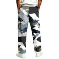 thumbnail image 6 of UDAUDU Men's Camo Cargo Pants Trendy Elastic Waist Drawstring Wide Leg Trousers Casual Hiking Relaxed Fit Pants with Pockets Dark Gray XL, 6 of 8