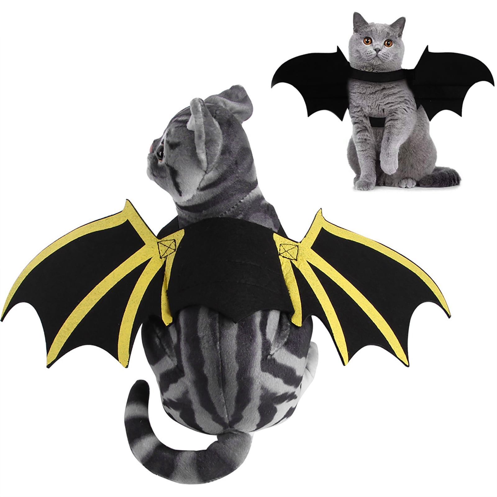 Cat Halloween Costume Bat Wings