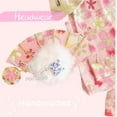 thumbnail image 3 of 3Pcs Doll Clothes Sets - Handmade Japanese Kimono Outfit for Dolls 15cm/17cm, Headwear & Dress & Belt with Bow, Cute Clothing Sets, 3 of 6
