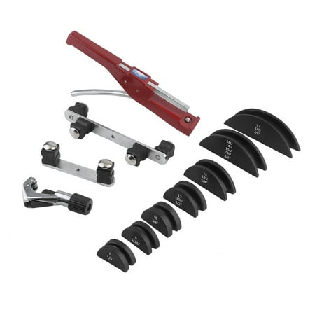 Copper Tubing Kit - HVAC Refrigeration Ratchet Tubing Bender Kit Aluminum Copper Pipe Cutter Bending Tool Tube Bender Heads With Extra Blade