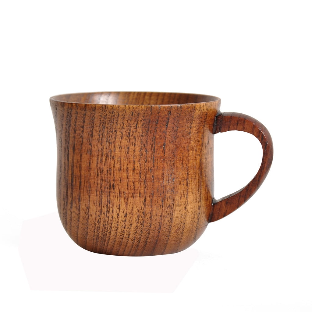 Wooden Coffee Cup Tea Beer Juice Milk Water Drinking Mug Handmade Natural Wood