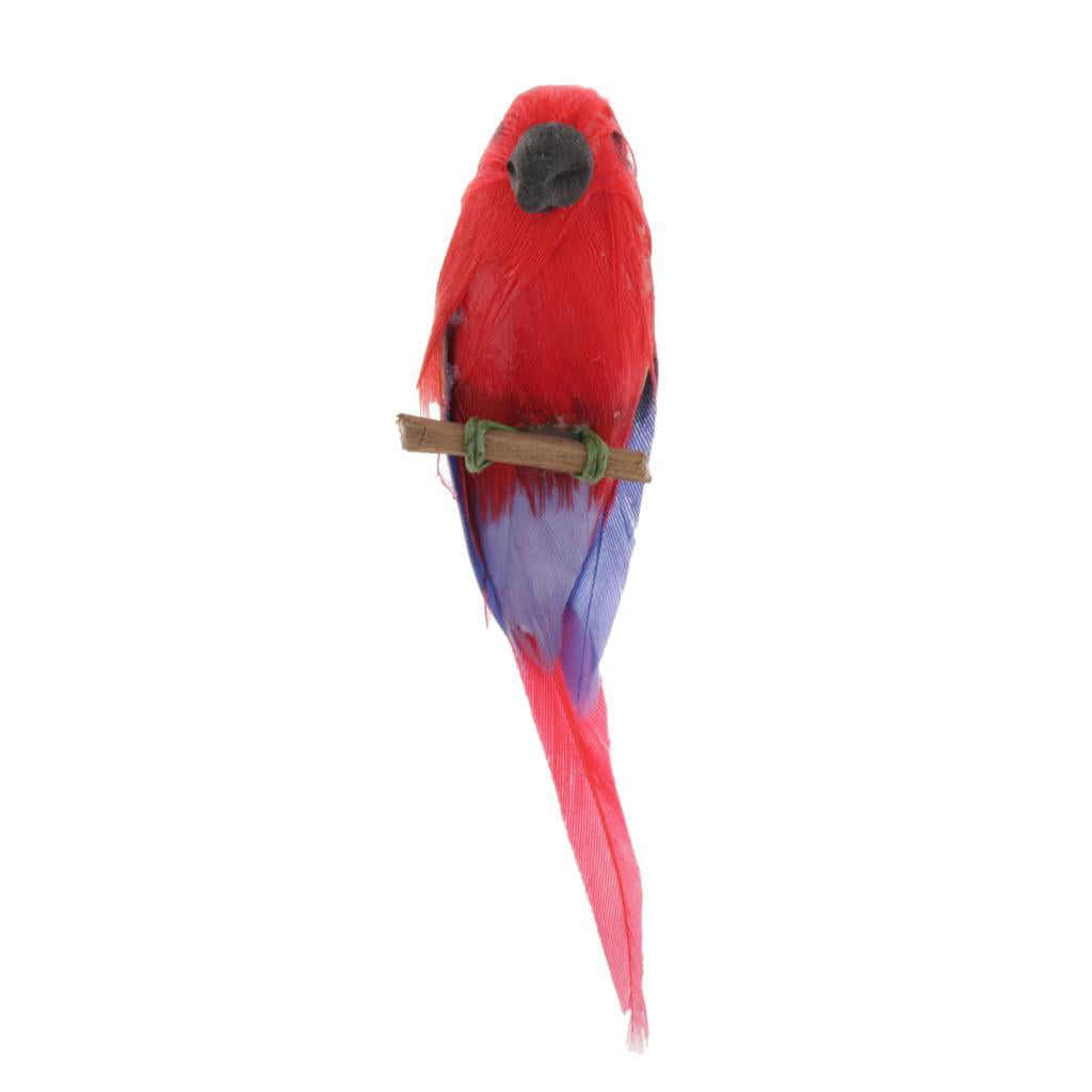 Parrot Macaw Bird Animal Pet Red Blue Long-tailed Dollhouse Miniature 1:12 Scale 