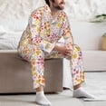 thumbnail image 6 of Bingfone Men's Pajama Set 2 Piece Loungewear PJs, Long Sleeve with Pajama Pants-Colorful Floral, 6 of 7