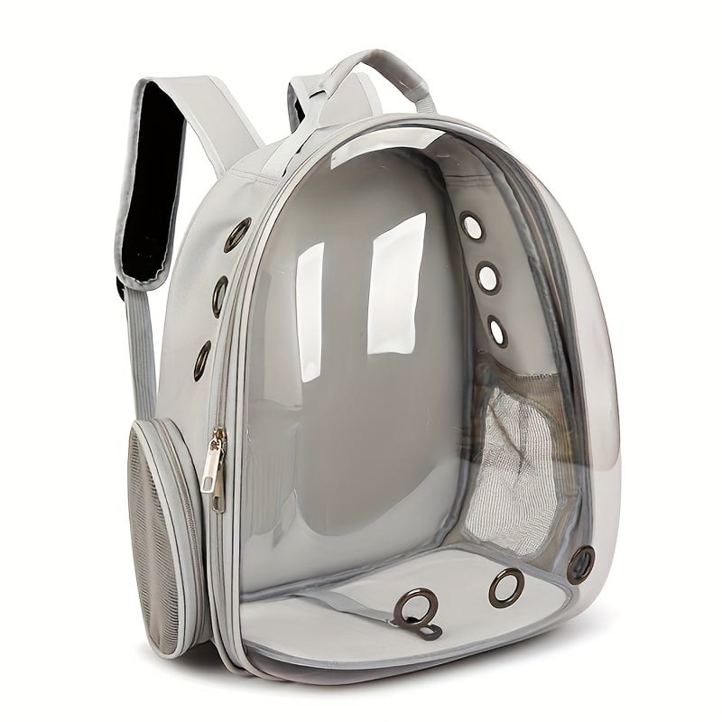 Space Capsule Pet Carrier Backpack, Breathable Transparent Travel Carrier for Cats Small Dogs, Zippered Portable for Outdoor Adventures Pet Travel Bag