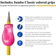 thumbnail image 5 of The Pencil Grip Jumbo Pencil Gripper, Universal Ergonomic Writing Aid For Righties And Lefties, Colorful Pencil Grippers, Assorted Colors, 12 Count, 5 of 8