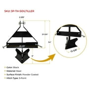 Middle Buster Plow 3-Point Quick Hitch for Category 1 Tractors Heavy Duty Steel Furrowing Plow Mechanical Plowing Subsoiler