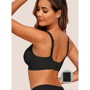 MINTREUS Womens Seamless Bras No Underwire Scalloped Push Up Bras Soft Wireless Comfort Bralettes Full Coverage