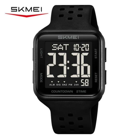 SKMEI Mens Watch Digital Outdoor Sports Waterproof Large Face Wrist Watches for men with LED Back Ligh/Alarm/Stopwatch
