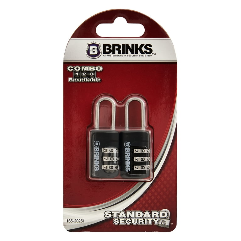 Brinks Zinc Diecast 22mm Combination Sport Padlock with 13/16in