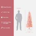 thumbnail image 3 of LuxenHome 6Ft Pink Pencil Artificial Tree with Warm White Lights and 8 Light Functions, 3 of 10