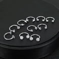 thumbnail image 2 of K-KED 10pcs Set Horseshoe Piercing Hoop Lip Ring Nose Septum Tragus Cartilage Earring-default, 2 of 7