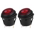 thumbnail image 1 of Interrupteur Rond Marche/arrêt, 2 Pcs Interrupteur à Bascule LED Rouge Interrupteur à Bascule Valeur Exceptionnelle, 1 of 8