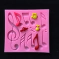 thumbnail image 4 of Molde para dulces, resistente al calor, comida, Garde, silicona, nota musical, símbolo, plantilla para galletas, herramientas para hornear, 4 of 5