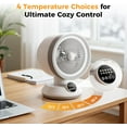 thumbnail image 3 of 1500W  and Fan Combo for Indoor Use, Portable Desk Heating Cooling with Thermostat, 3 of 7