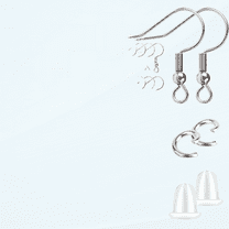 Stainless Steel Earring Hooks French Ear Wire, 600pcs Earring Making Findings Parts Jewels DIY Supplies Kits, with Silicone Earring Backs Stoppers & Open Jump Ring