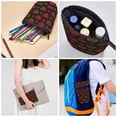 thumbnail image 4 of Lsque Gold Glitter Heart Pattern Telescopic Pencil Bag Pen Holder Stationery Case, Stand-up Retractable Transformer Bag Organizer, 4 of 6