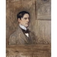 thumbnail image 2 of Jean-Louis Forain 15x18 Gold Ornate Wood Frame and Double Matted Museum Art Print Titled - Self-Portrait (1898), 2 of 4