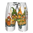 thumbnail image 4 of Kdxio Thanksgiving Truck Pattern Mens Casual Shorts - Drawstring Summer Beach Sports Shorts for Men, 4 of 9