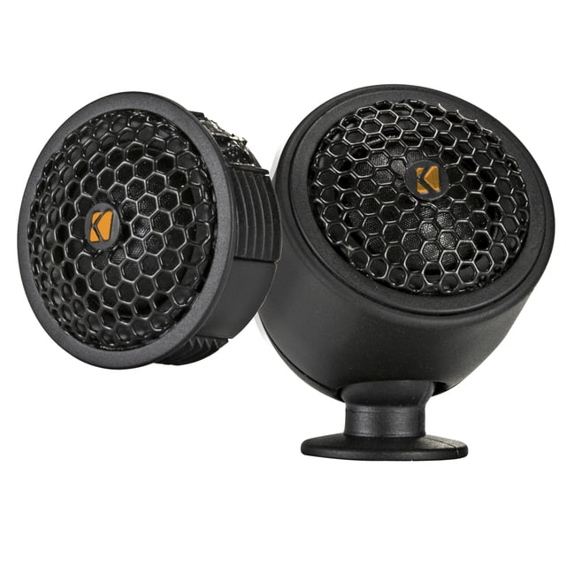 Tweeters KICKER 51KST2004 reacondicionados de 3/4 pulgadas (20 mm), incluye X-Overs y soporte girato