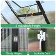thumbnail image 5 of CDCASA 8.2x6.2 FT Quick Setup Polycarbonate Greenhouse with Roof Vent, Large Aluminum Walk-in Green House for Outdoor Garden Backyard, Black (8.2x6.2 FT,Black), 5 of 9