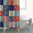 thumbnail image 4 of Pioneer Flower Floral Print Pattern Shower Curtain 84"x72", Bathroom Decorative Shower Curtain Set with 12 Hooks, Waterproof Washable, 4 of 6