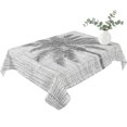thumbnail image 2 of Grey Palm Tree Table Cloth Waterproof Tablecloths, Tropical Summer Coastal Vintage Gray Tablecloth Dining Table Cover for Kitchen Party Tabletop Outdoor, Rectangle Tablecloth 52x70 Inch, 2 of 9