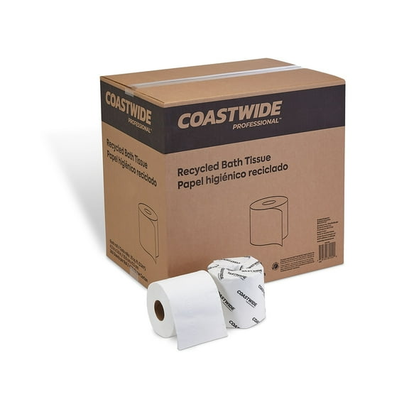 Staples COASTWIDE Recycled 2-Ply Standard Toilet Paper White CW20189