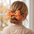 thumbnail image 4 of Fall Pumpkin Wired Ribbon,14.8 Ft Pumpkin Maple Leaf Pattern Decor Plaid Ribbon for Autumn Thanksgiving & Harvest Celebrate Party Decor Supplies,Wreath Bow Making, 4 of 4