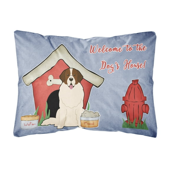 Carolines Treasures BB2781PW1216 Dog House Collection Moscow Watchdog Canvas Fabric Decorative Pillow  12H x16W