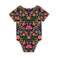 thumbnail image 2 of Rocae Colorful Floral Embroidery Mexican for Baby Climbing Clothes Soft Baby Romper for Active Infants Comfortable and Breathable Crawling Jumpsuit Unisex Baby Outfit 9M, 2 of 8