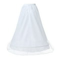 thumbnail image 4 of Riforla Womens 1 Hoop A Line Floor Length Wedding Ball Gown Petticoat Underskirt Too Too Skirt for Girls White_004 One Size, 4 of 5