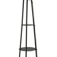 thumbnail image 3 of Benjara Lampadaire avec 3 Étagères et Support Trépied, Noir, 3 of 5